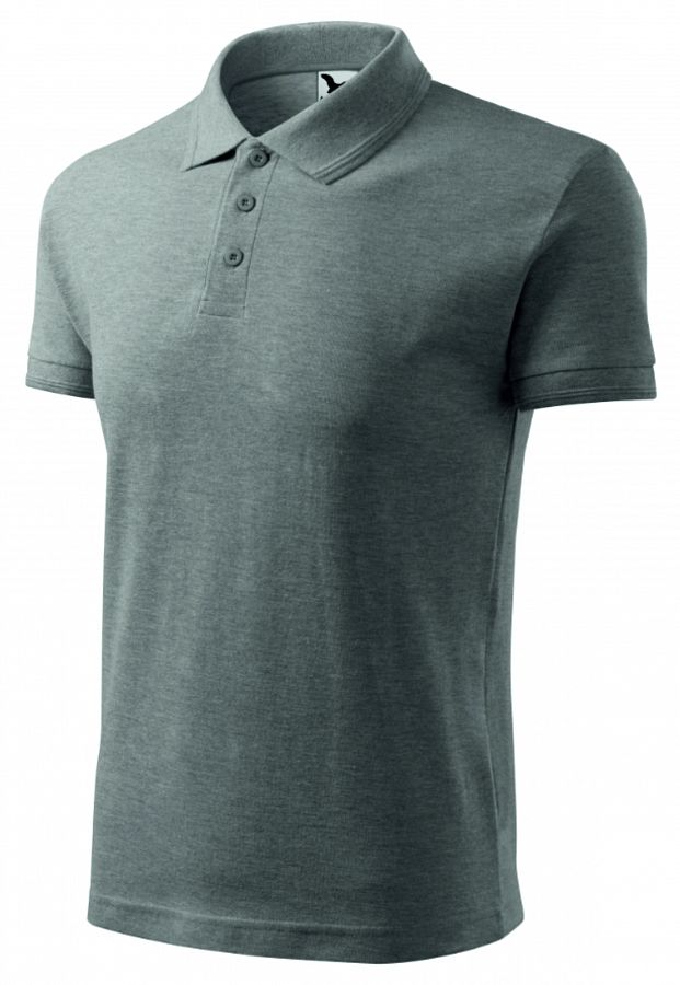 Polokošile pánská Pique 203 tmavě šedý melír vel. XXL - Obrázek Polokošile pánská Pique 203 tmavě šedý melír vel. XXL - Obrázek